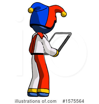 Royalty-Free (RF) Blue Design Mascot Clipart Illustration by Leo Blanchette - Stock Sample #1575564