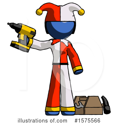 Royalty-Free (RF) Blue Design Mascot Clipart Illustration by Leo Blanchette - Stock Sample #1575566