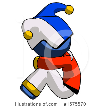 Royalty-Free (RF) Blue Design Mascot Clipart Illustration by Leo Blanchette - Stock Sample #1575570