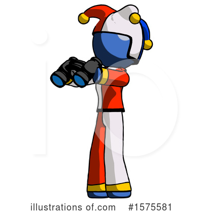 Royalty-Free (RF) Blue Design Mascot Clipart Illustration by Leo Blanchette - Stock Sample #1575581