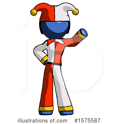 Royalty-Free (RF) Blue Design Mascot Clipart Illustration by Leo Blanchette - Stock Sample #1575587