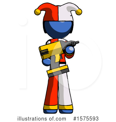 Royalty-Free (RF) Blue Design Mascot Clipart Illustration by Leo Blanchette - Stock Sample #1575593