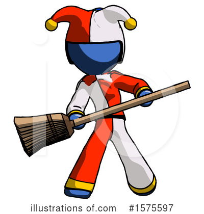 Royalty-Free (RF) Blue Design Mascot Clipart Illustration by Leo Blanchette - Stock Sample #1575597
