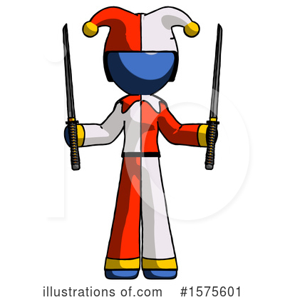 Royalty-Free (RF) Blue Design Mascot Clipart Illustration by Leo Blanchette - Stock Sample #1575601