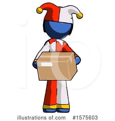 Royalty-Free (RF) Blue Design Mascot Clipart Illustration by Leo Blanchette - Stock Sample #1575603