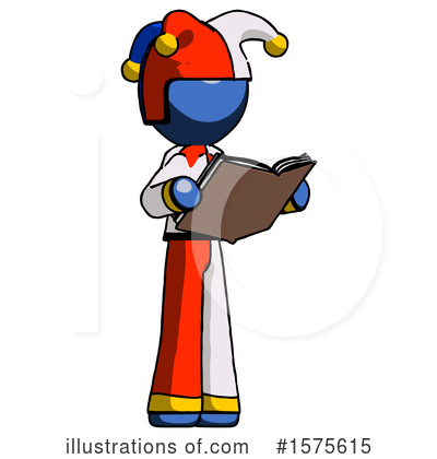 Royalty-Free (RF) Blue Design Mascot Clipart Illustration by Leo Blanchette - Stock Sample #1575615