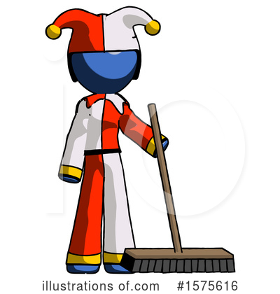Royalty-Free (RF) Blue Design Mascot Clipart Illustration by Leo Blanchette - Stock Sample #1575616