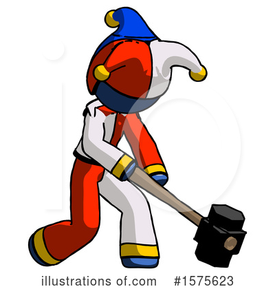 Royalty-Free (RF) Blue Design Mascot Clipart Illustration by Leo Blanchette - Stock Sample #1575623