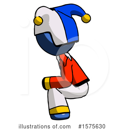 Royalty-Free (RF) Blue Design Mascot Clipart Illustration by Leo Blanchette - Stock Sample #1575630