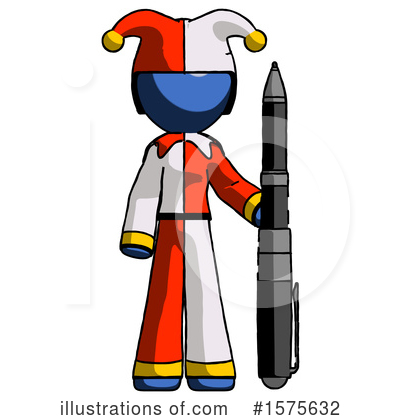 Royalty-Free (RF) Blue Design Mascot Clipart Illustration by Leo Blanchette - Stock Sample #1575632