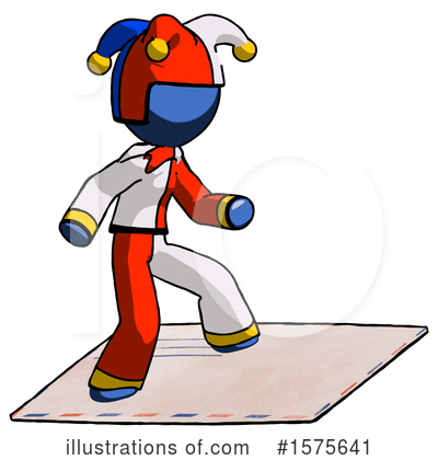 Royalty-Free (RF) Blue Design Mascot Clipart Illustration by Leo Blanchette - Stock Sample #1575641