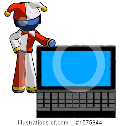Royalty-Free (RF) Blue Design Mascot Clipart Illustration by Leo Blanchette - Stock Sample #1575644