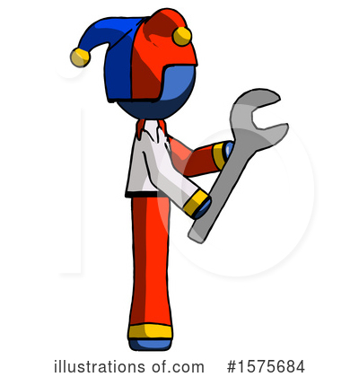 Royalty-Free (RF) Blue Design Mascot Clipart Illustration by Leo Blanchette - Stock Sample #1575684