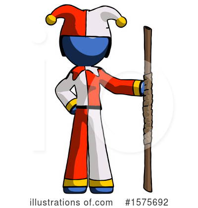 Royalty-Free (RF) Blue Design Mascot Clipart Illustration by Leo Blanchette - Stock Sample #1575692