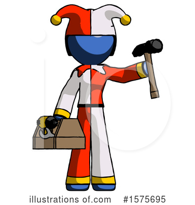 Royalty-Free (RF) Blue Design Mascot Clipart Illustration by Leo Blanchette - Stock Sample #1575695