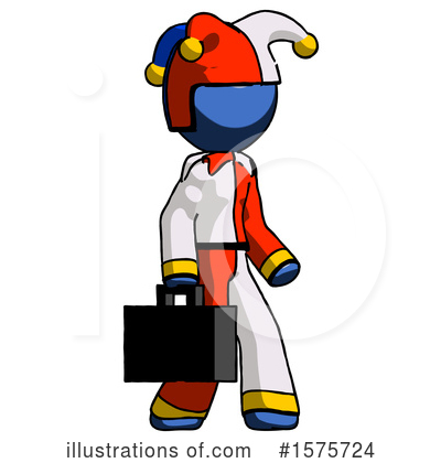 Royalty-Free (RF) Blue Design Mascot Clipart Illustration by Leo Blanchette - Stock Sample #1575724