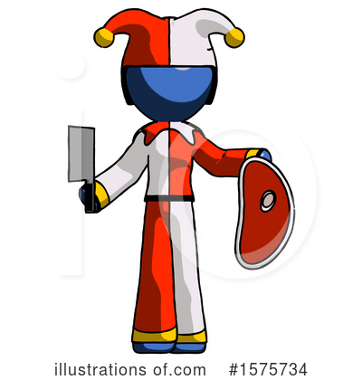 Royalty-Free (RF) Blue Design Mascot Clipart Illustration by Leo Blanchette - Stock Sample #1575734