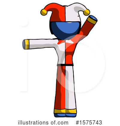 Royalty-Free (RF) Blue Design Mascot Clipart Illustration by Leo Blanchette - Stock Sample #1575743