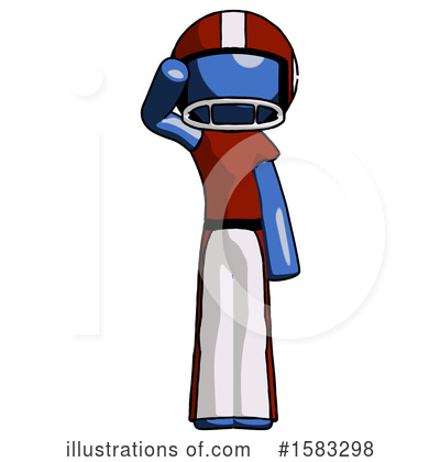 Royalty-Free (RF) Blue Design Mascot Clipart Illustration by Leo Blanchette - Stock Sample #1583298