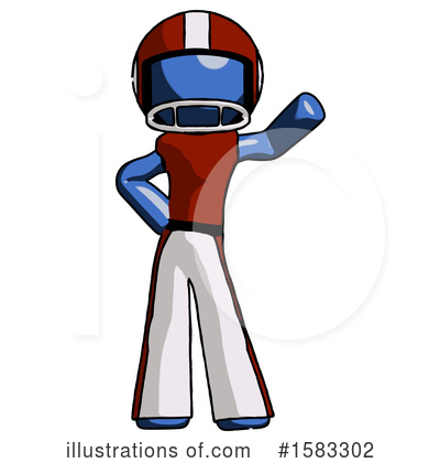 Royalty-Free (RF) Blue Design Mascot Clipart Illustration by Leo Blanchette - Stock Sample #1583302