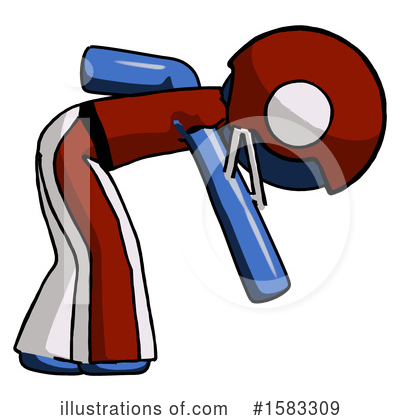 Royalty-Free (RF) Blue Design Mascot Clipart Illustration by Leo Blanchette - Stock Sample #1583309