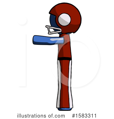 Royalty-Free (RF) Blue Design Mascot Clipart Illustration by Leo Blanchette - Stock Sample #1583311