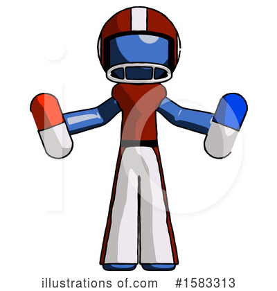 Royalty-Free (RF) Blue Design Mascot Clipart Illustration by Leo Blanchette - Stock Sample #1583313