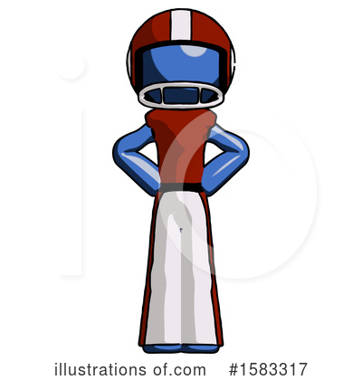 Royalty-Free (RF) Blue Design Mascot Clipart Illustration by Leo Blanchette - Stock Sample #1583317