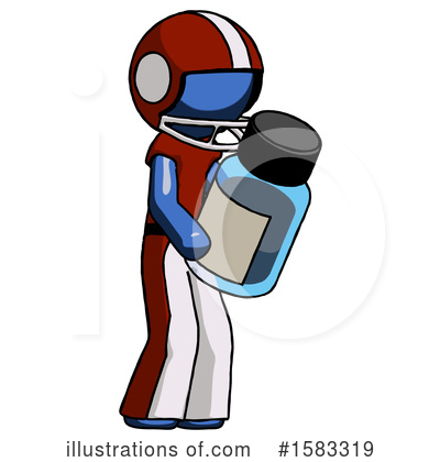 Royalty-Free (RF) Blue Design Mascot Clipart Illustration by Leo Blanchette - Stock Sample #1583319
