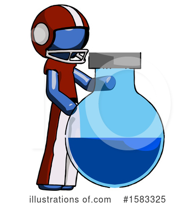 Royalty-Free (RF) Blue Design Mascot Clipart Illustration by Leo Blanchette - Stock Sample #1583325