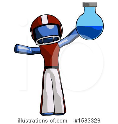 Royalty-Free (RF) Blue Design Mascot Clipart Illustration by Leo Blanchette - Stock Sample #1583326
