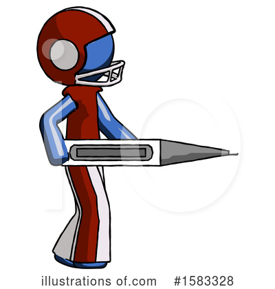 Royalty-Free (RF) Blue Design Mascot Clipart Illustration by Leo Blanchette - Stock Sample #1583328