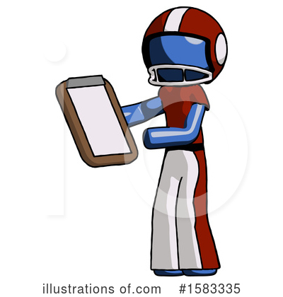 Royalty-Free (RF) Blue Design Mascot Clipart Illustration by Leo Blanchette - Stock Sample #1583335