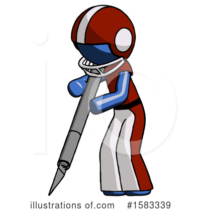 Royalty-Free (RF) Blue Design Mascot Clipart Illustration by Leo Blanchette - Stock Sample #1583339