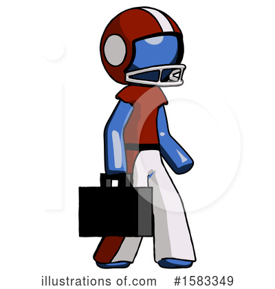 Royalty-Free (RF) Blue Design Mascot Clipart Illustration by Leo Blanchette - Stock Sample #1583349