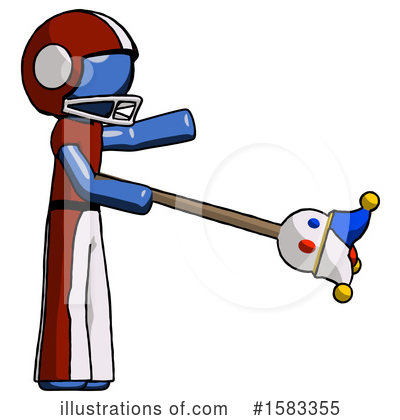 Royalty-Free (RF) Blue Design Mascot Clipart Illustration by Leo Blanchette - Stock Sample #1583355
