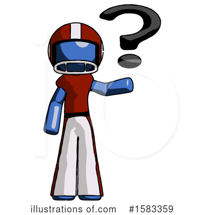 Royalty-Free (RF) Blue Design Mascot Clipart Illustration by Leo Blanchette - Stock Sample #1583359