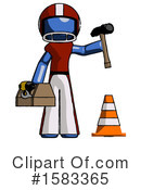 Blue Design Mascot Clipart #1583365 by Leo Blanchette