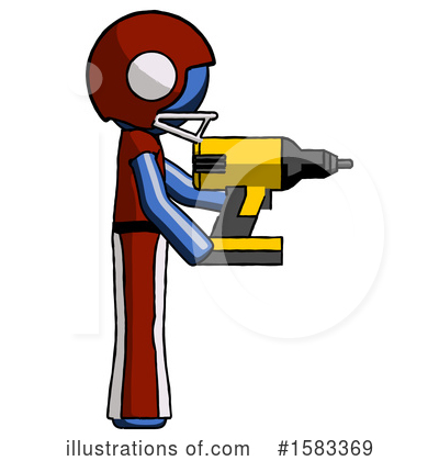 Royalty-Free (RF) Blue Design Mascot Clipart Illustration by Leo Blanchette - Stock Sample #1583369