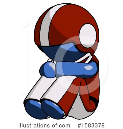 Royalty-Free (RF) Blue Design Mascot Clipart Illustration by Leo Blanchette - Stock Sample #1583376