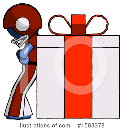 Royalty-Free (RF) Blue Design Mascot Clipart Illustration by Leo Blanchette - Stock Sample #1583378