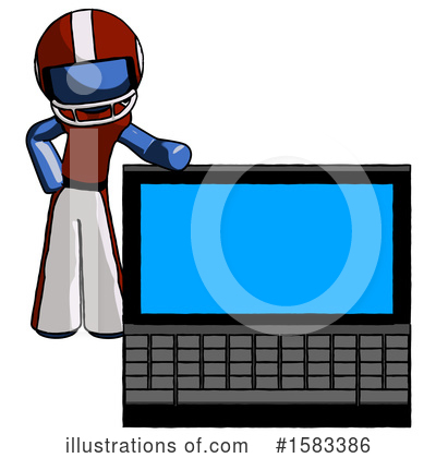Royalty-Free (RF) Blue Design Mascot Clipart Illustration by Leo Blanchette - Stock Sample #1583386