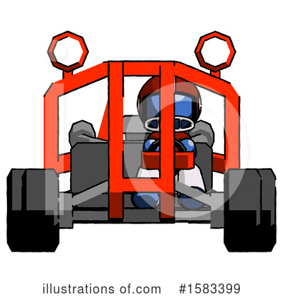 Royalty-Free (RF) Blue Design Mascot Clipart Illustration by Leo Blanchette - Stock Sample #1583399