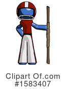 Blue Design Mascot Clipart #1583407 by Leo Blanchette