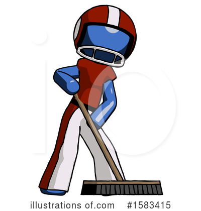 Royalty-Free (RF) Blue Design Mascot Clipart Illustration by Leo Blanchette - Stock Sample #1583415