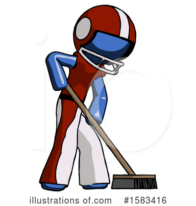 Royalty-Free (RF) Blue Design Mascot Clipart Illustration by Leo Blanchette - Stock Sample #1583416