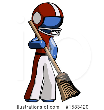 Royalty-Free (RF) Blue Design Mascot Clipart Illustration by Leo Blanchette - Stock Sample #1583420