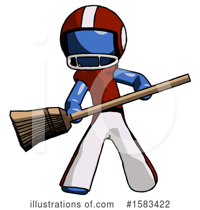 Royalty-Free (RF) Blue Design Mascot Clipart Illustration by Leo Blanchette - Stock Sample #1583422