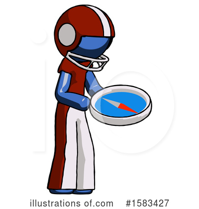 Royalty-Free (RF) Blue Design Mascot Clipart Illustration by Leo Blanchette - Stock Sample #1583427
