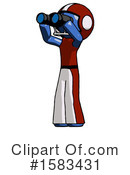 Blue Design Mascot Clipart #1583431 by Leo Blanchette
